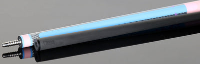 Poison Candy Sugar No Wrap Pool Cue - Pink and Light Blue with 12.4mm Venom Carbon Shaft