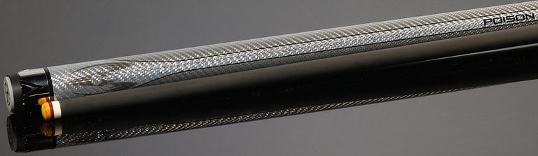Poison Maelith No Wrap Pool Cue - Dark Gray and Gray with 12.4mm Venom Carbon Shaft