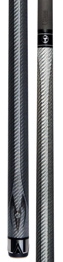 Poison Maelith No Wrap Pool Cue - Dark Gray and Gray with 12.4mm Venom Carbon Shaft