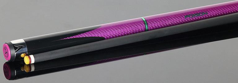 Poison Maelith No Wrap Pool Cue - Pink and Black with 12.4mm Venom Carbon Shaft