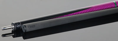Poison Maelith No Wrap Pool Cue - Pink and Black with 12.4mm Venom Carbon Shaft