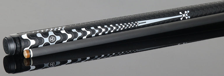 Poison VX BRKX Sport Wrap Jump/Break Pool Cue - Black and Gray with Venom Carbon Shaft
