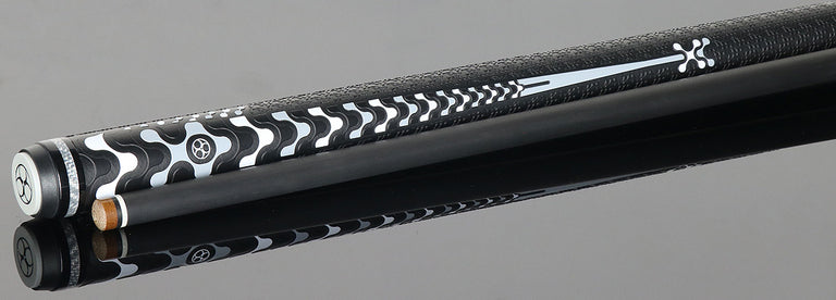 Poison VX BRKX Sport Wrap Jump/Break Pool Cue - Gray and Black with Venom Carbon Shaft
