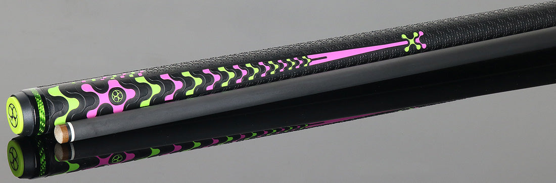 Poison VX BRK Sport Wrap Break Pool Cue - Green and Pink with