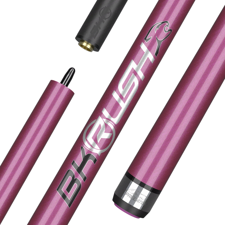 Predator BK RUSH No Wrap Break Cue - Pink and Silver