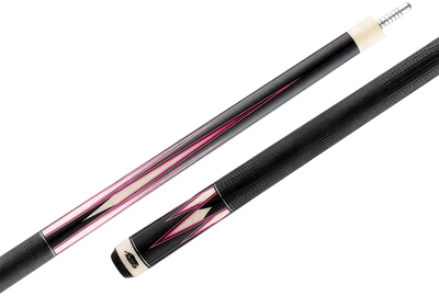 Predator Truesplice 16 Ebony Forearm with Pink and Black Veneers Pool Cue with Lizard Wrap - Radial