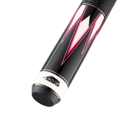 Predator Truesplice 16 Ebony Forearm with Pink and Black Veneers Pool Cue with Lizard Wrap - Radial