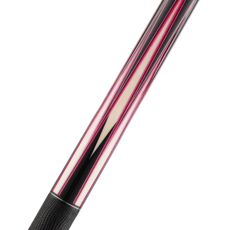 Predator Truesplice 16 Ebony Forearm with Pink and Black Veneers Pool Cue with Lizard Wrap - Radial