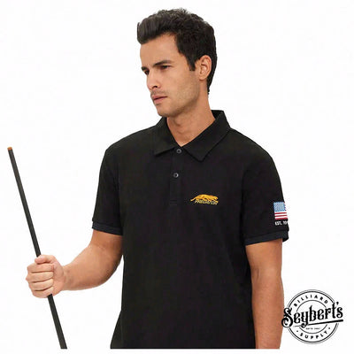 Predator Black W/ Yellow Cat Polo