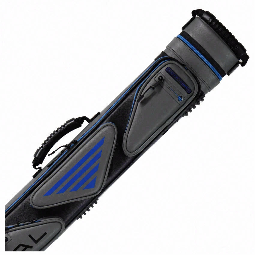 C*U様 Lucasi XIV ビリヤードキューとADAMケース Lucasi Hybrid Rival Grey and Blue 3x4 Pool Cue Case - PXC2034