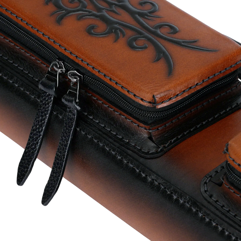 Predator Volturi Limited Edition Brown Leather 3x6 Hard Pool Cue Case