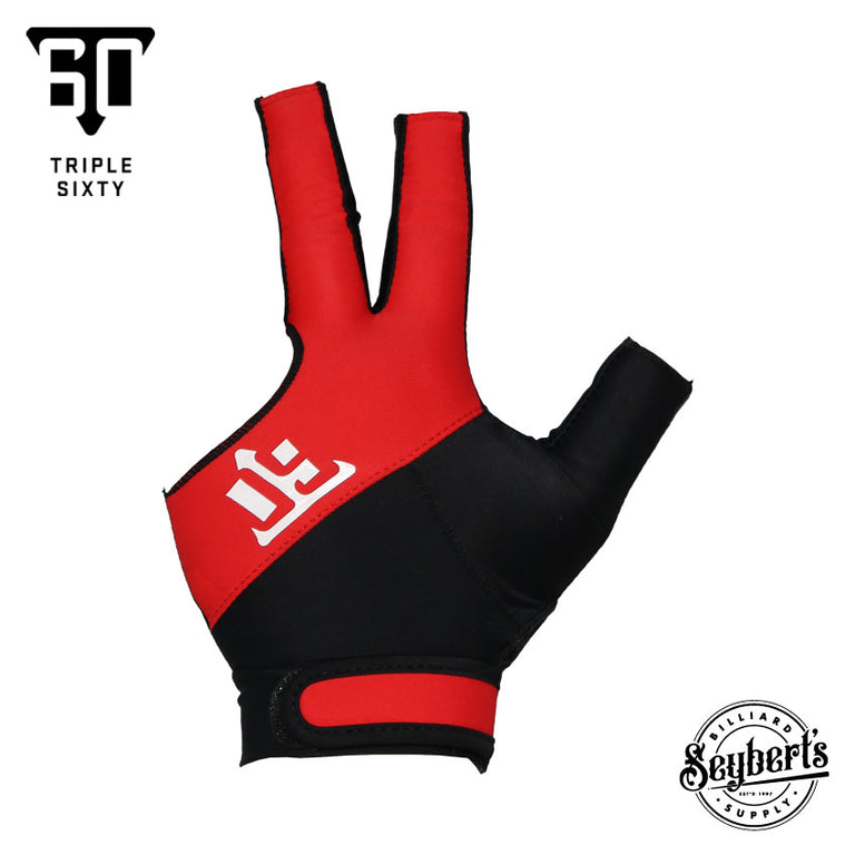 Triple 60 Red Pool Cue Glove