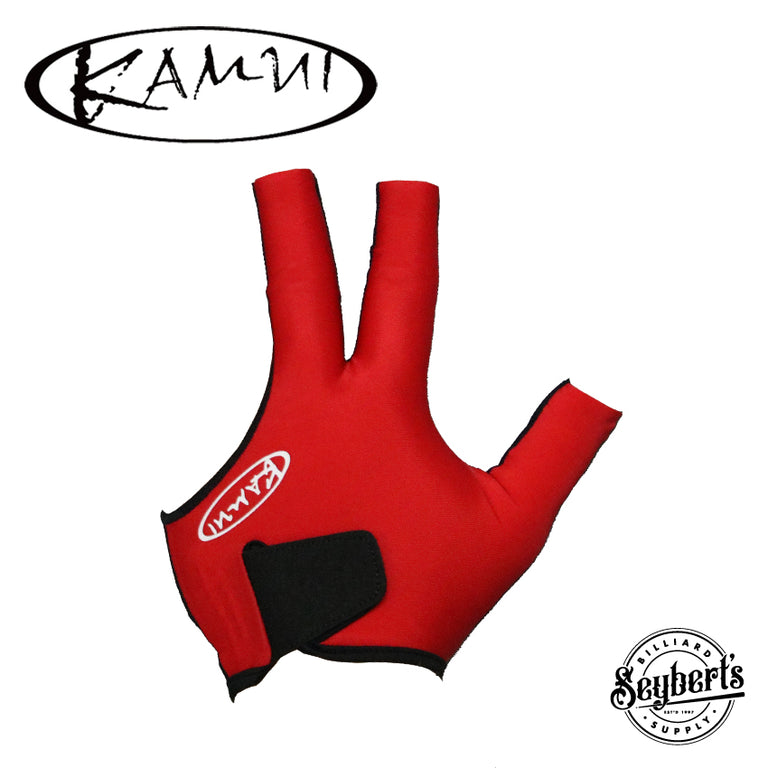 Kamui Quick Dry Red Billiard Glove - Left Hand