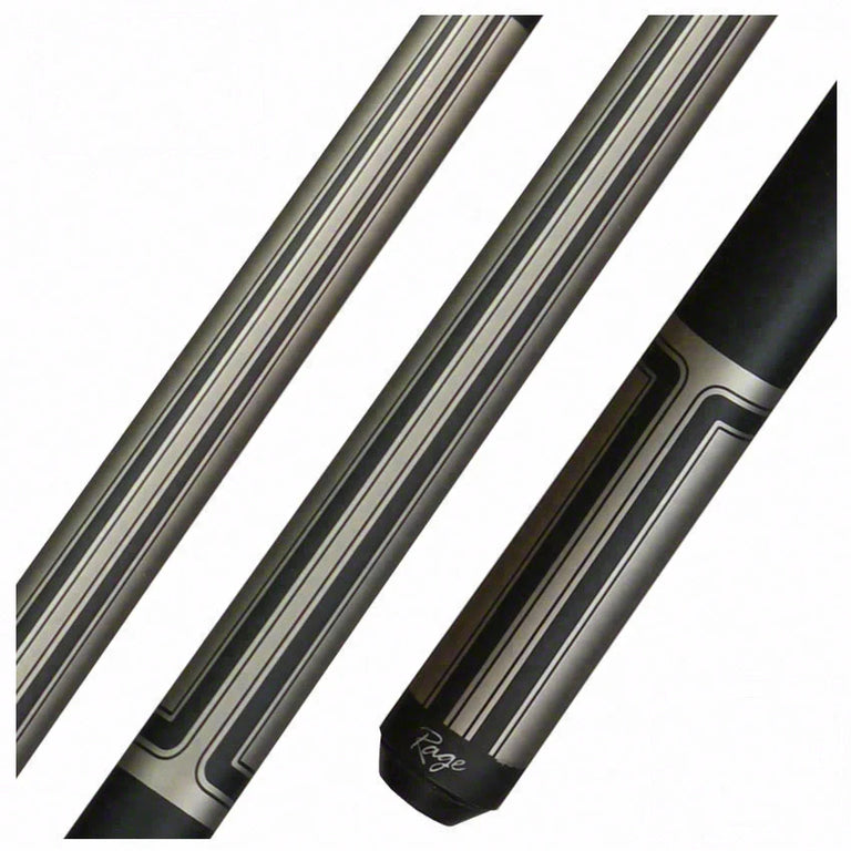 Rage Silver Racing Stripe Pool Cue - RG102