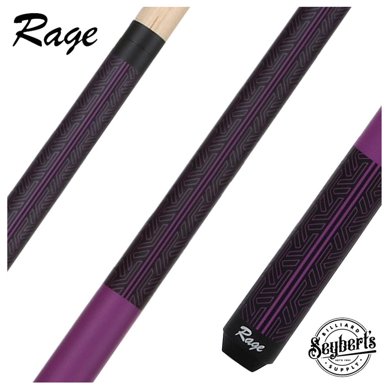 Rage Matte Purple Galaxy with Black Pattern Graphic Wrapless Pool Cue