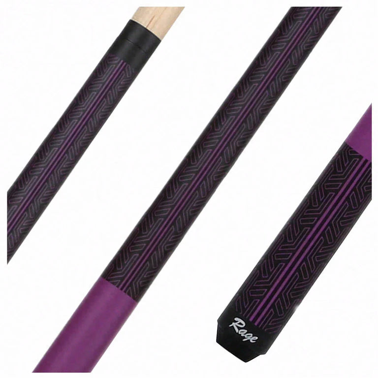 Rage Matte Purple Galaxy with Black Pattern Graphic Wrapless Pool Cue