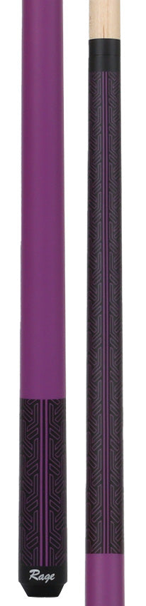 Rage Matte Purple Galaxy with Black Pattern Graphic Wrapless Pool Cue