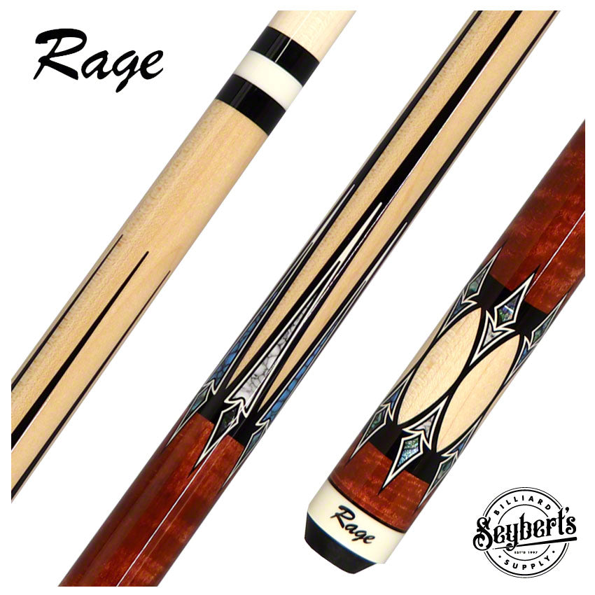 Rage Brown 6 Point Graphic Pool Cue - RG218 - Seybert's Billiards