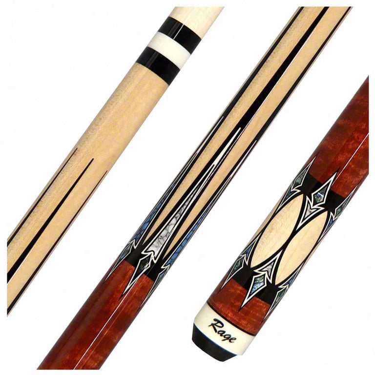 Rage Brown 6 Point Graphic Pool Cue - RG218