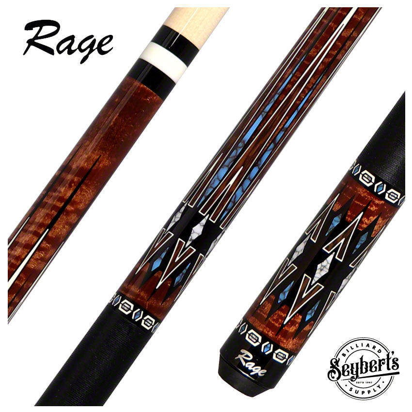 Rage 12 Point Graphic Brown/ Turquoise Pool Cue - RG220 Rage 12 Point Graphic Brown/ Turquoise Pool Cue - RG220
