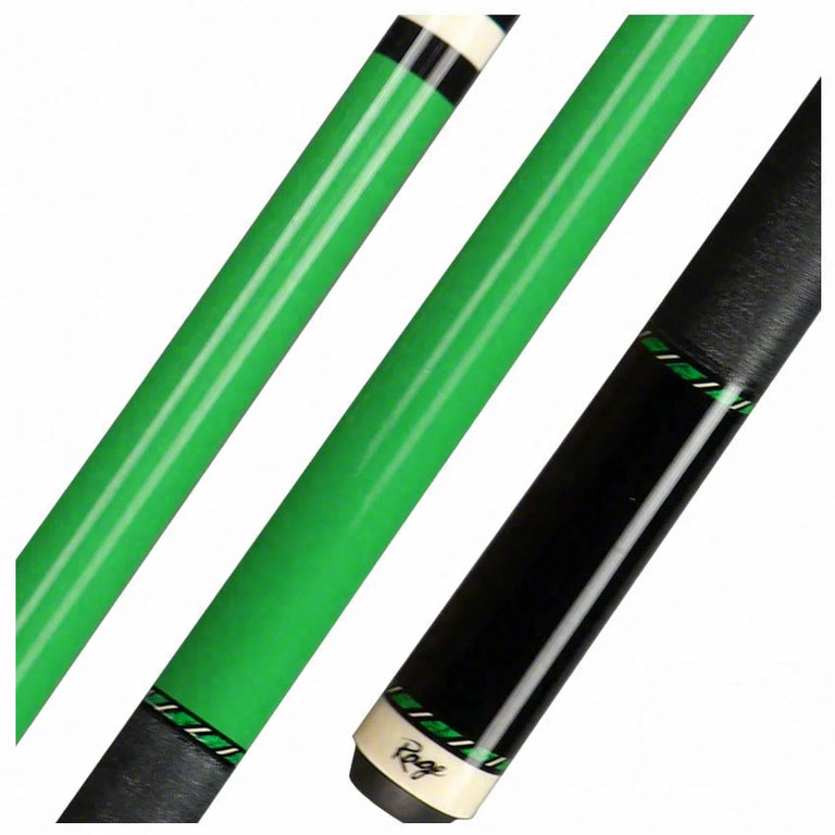 Rage Black and Green Pool Cue - RGC7