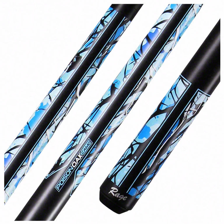 Rage Blue Poison Oak Camo Pool Cue - RGCB