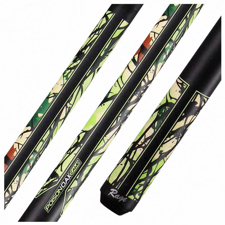 Rage Green Poison Oak Camo Pool Cue - RGCG