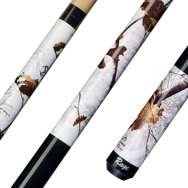 Rage Realtree Xtra Snow Camo Pool Cue - Assorted Lengths