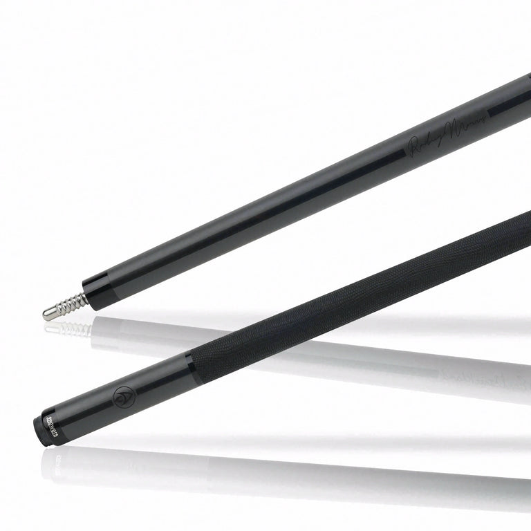 JFlowers Legends Series Rodney Morris Gray Pool Cue with Black Lizard Wrap and Carbon Shaft
