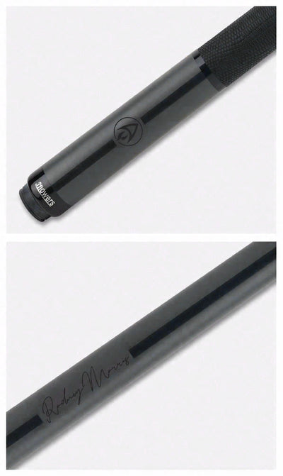 JFlowers Legends Series Rodney Morris Gray Pool Cue with Black Lizard Wrap and Carbon Shaft
