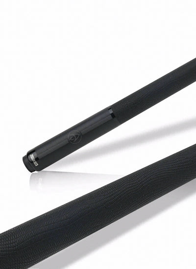 JFlowers Legends Series Rodney Morris Black Pool Cue with Black Lizard Wrap and Carbon Shaft