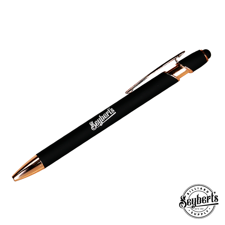 Seyberts.com Alpha Soft Touch Gel Pen With Rose Gold Trim