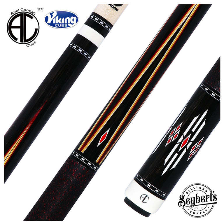 Ariel Carmeli by Viking Diamond Series Red Diamond Pool Cue with Vikore Shaft - SG-AC-RD