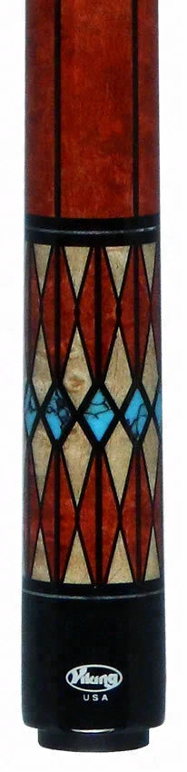 Viking Two-Feather Four Corners Pool Cue with Vikore Shaft - New Design