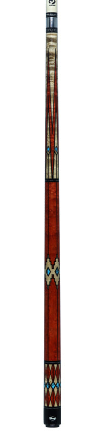 Viking Two-Feather Four Corners Pool Cue with Vikore Shaft - New Design