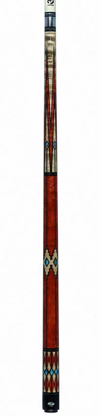 Viking Two-Feather Four Corners Pool Cue with Vikore Shaft - New Design