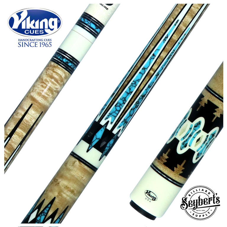 Viking Limited Edition Two-Feather Highly Figured Birdseye Maple Pool Cue - New Design