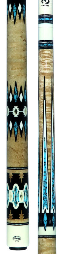 Viking Limited Edition Two-Feather Highly Figured Birdseye Maple Pool Cue - New Design