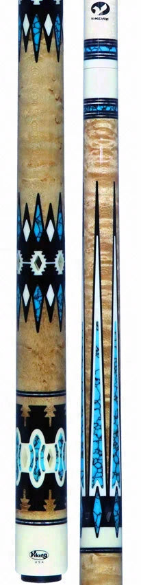 Viking Limited Edition Two-Feather Highly Figured Birdseye Maple Pool Cue - New Design