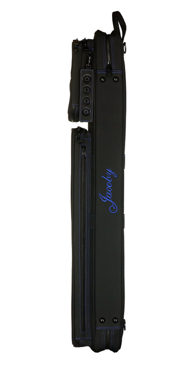 Jacoby Silver Fox Butterfly 2.0 Blue 4x8 Soft Pool Cue Case - JCSFB4X8BL