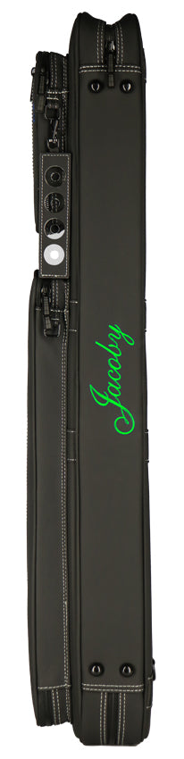 Jacoby Silver Fox Butterfly Green 4x8 Soft Pool Cue Case - JCSFB4X8GRNV1