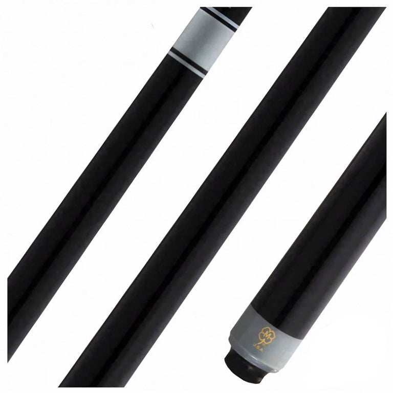 McDermott Select Series Black Painted Maple No Wrap Pool Cue with Defy Carbon Fiber Shaft