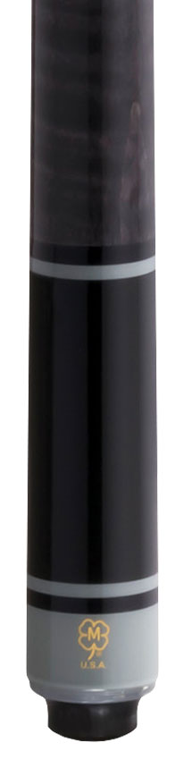 McDermott Select Series Black Painted Maple and Gray-Stained Maple No Wrap Pool Cue with Defy Carbon Fiber Shaft