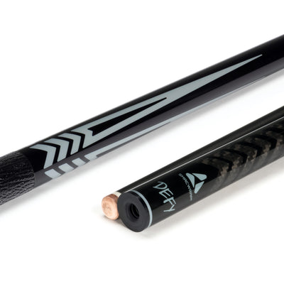 McDermott Select Series Black Urethane with Gray Points Pool Cue with Defy Carbon Fiber Shaft