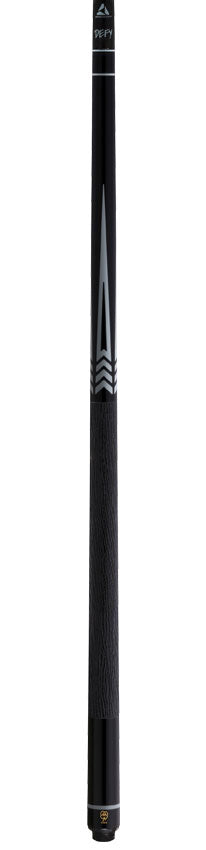 McDermott Select Series Black Urethane with Gray Points Pool Cue with Defy Carbon Fiber Shaft