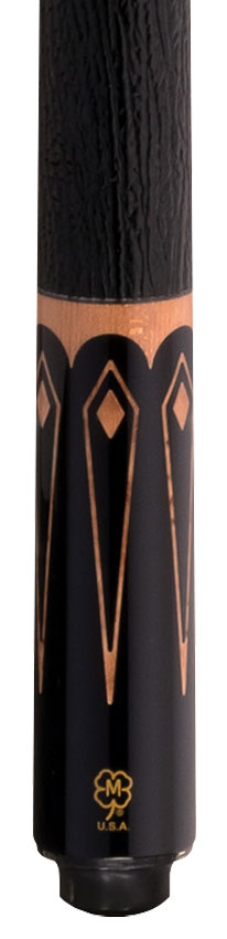 McDermott Select Series Black Urethane with Natural Stained Maple Points Pool Cue and Defy Carbon Fiber Shaft