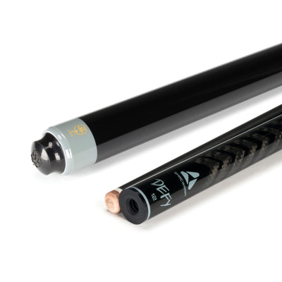 McDermott Select Series Black Painted Maple No Wrap Pool Cue with Defy Carbon Fiber Shaft