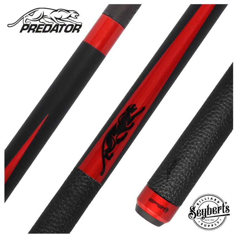 Predator SP2 Matte Black Forearm with Red Points Limited Pool Cue - SP2RED1