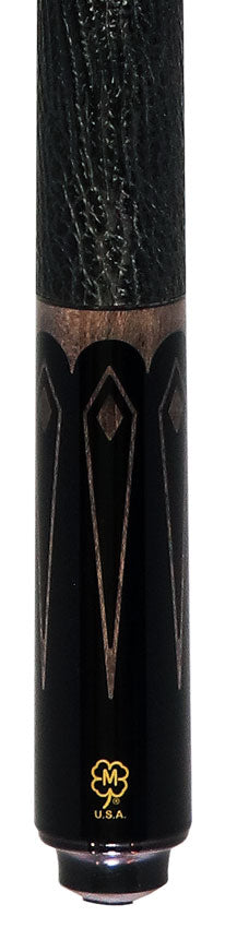 McDermott Select Series Black Urethane with Light Gray-Stained Maple Points Pool Cue and Defy Carbon Fiber Shaft