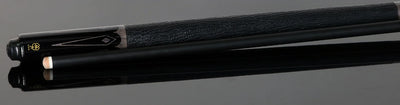 McDermott Select Series Black Urethane with Light Gray-Stained Maple Points Pool Cue and Defy Carbon Fiber Shaft